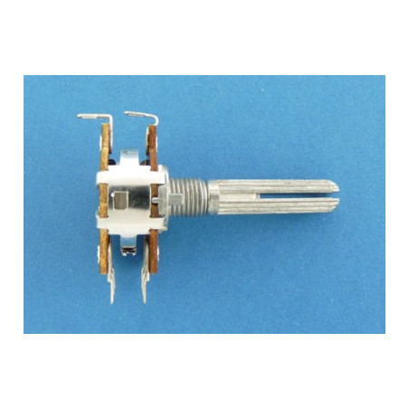 potencjometr stereo_2x50kA zach dł oś logarytmiczny z odczepem