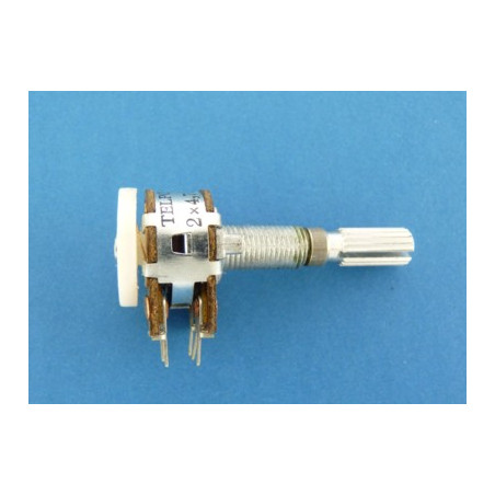 potencjometr stereo_2x220k  M+N zach dł oś Telpod