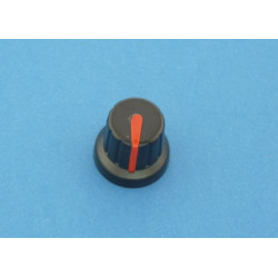 gałka fi 15 czarna na oś fi 6 czerwony wskaźnik 194Ł