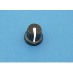 gałka fi 15 czarna na oś fi 6 biały wskaźnik 194Ł