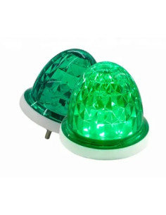 Lampa LED  KW114 zielona strobo 10-30V NV