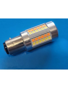 dioda_LED 1157/BA15d - 69SMD3030 żółta+biała , 12V