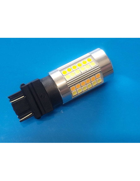 dioda_LED 3157 - 69SMD3030 żółta+biała , T25 12v