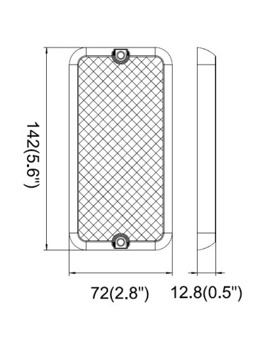 Lampa LED  KW -287  czerwona 12-28V