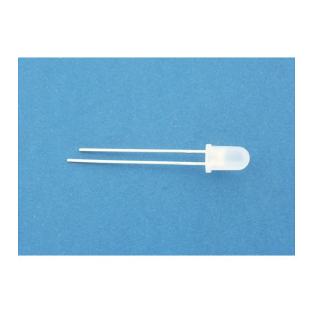 dioda fi 5mm biała__ dyfuzyjna , matowa