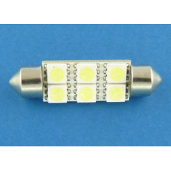 dioda_LED 10X42 BIAŁA 6 SMD led 5050